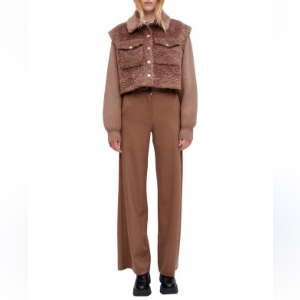 MAJE Belia Marron Teddy Jacket